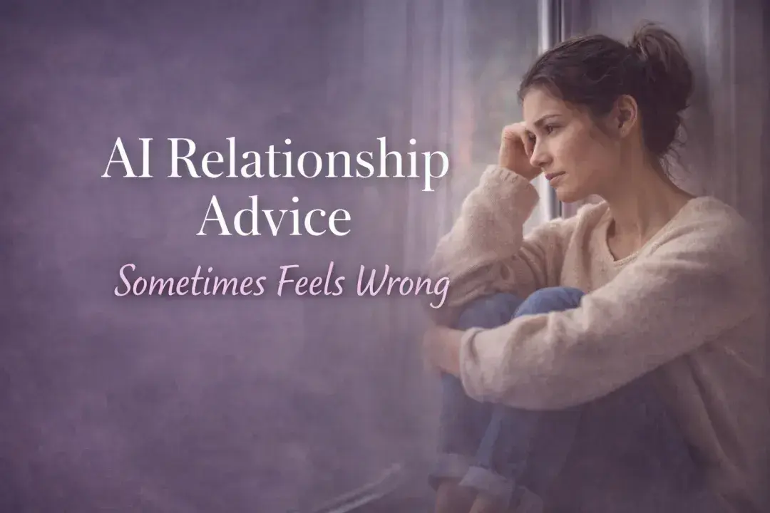AI relationship advice sometimes feels wrong emotional reflection image