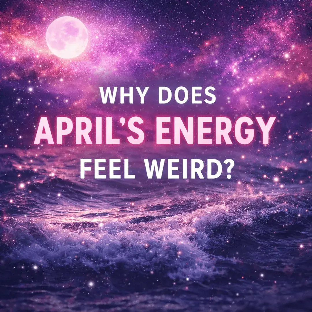 Pink moon over ocean waves symbolizing emotional energy shifts and spiritual intensity in April