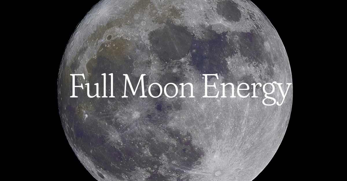 moon with text "full moon energy"