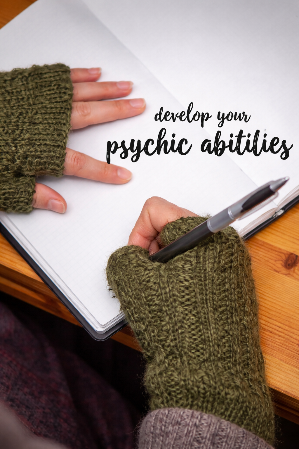 journaling to develop psychic abilities and strengthen intuition in a calm reflective setting