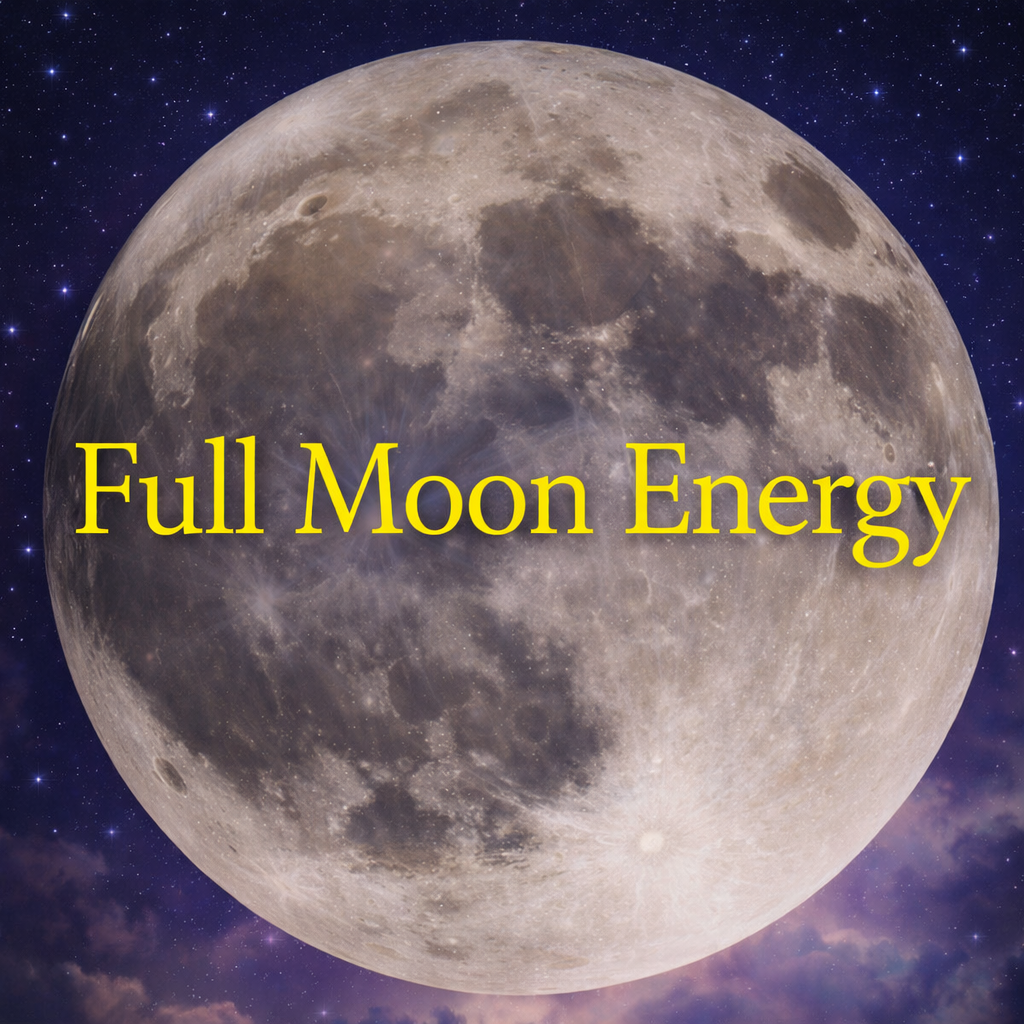 Full moon representing spiritual energy, emotional intensity, and heightened intuition during the lunar cycle