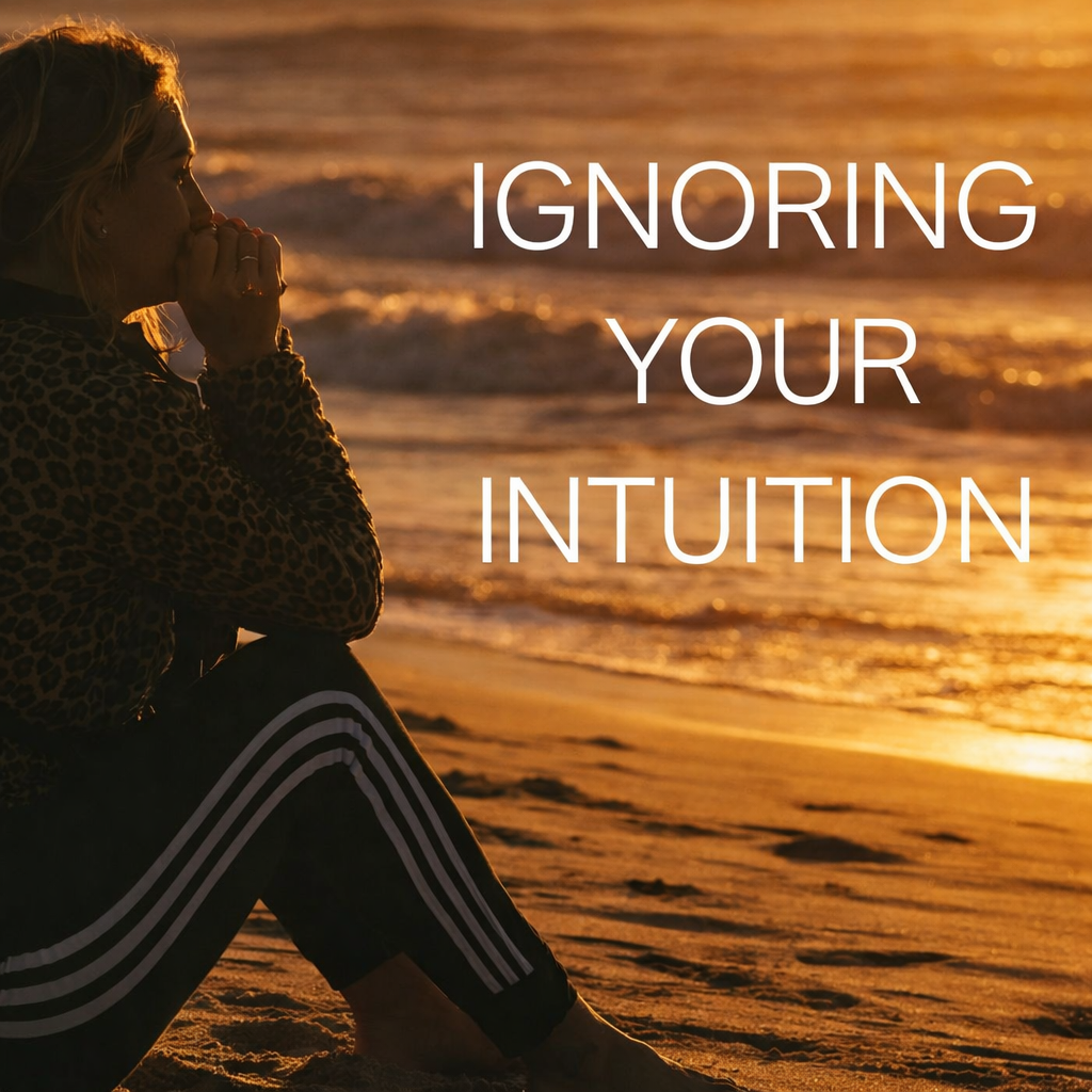 Ignoring your intuition in a relationship image showing woman reflecting on emotional signals and relationship warning signs