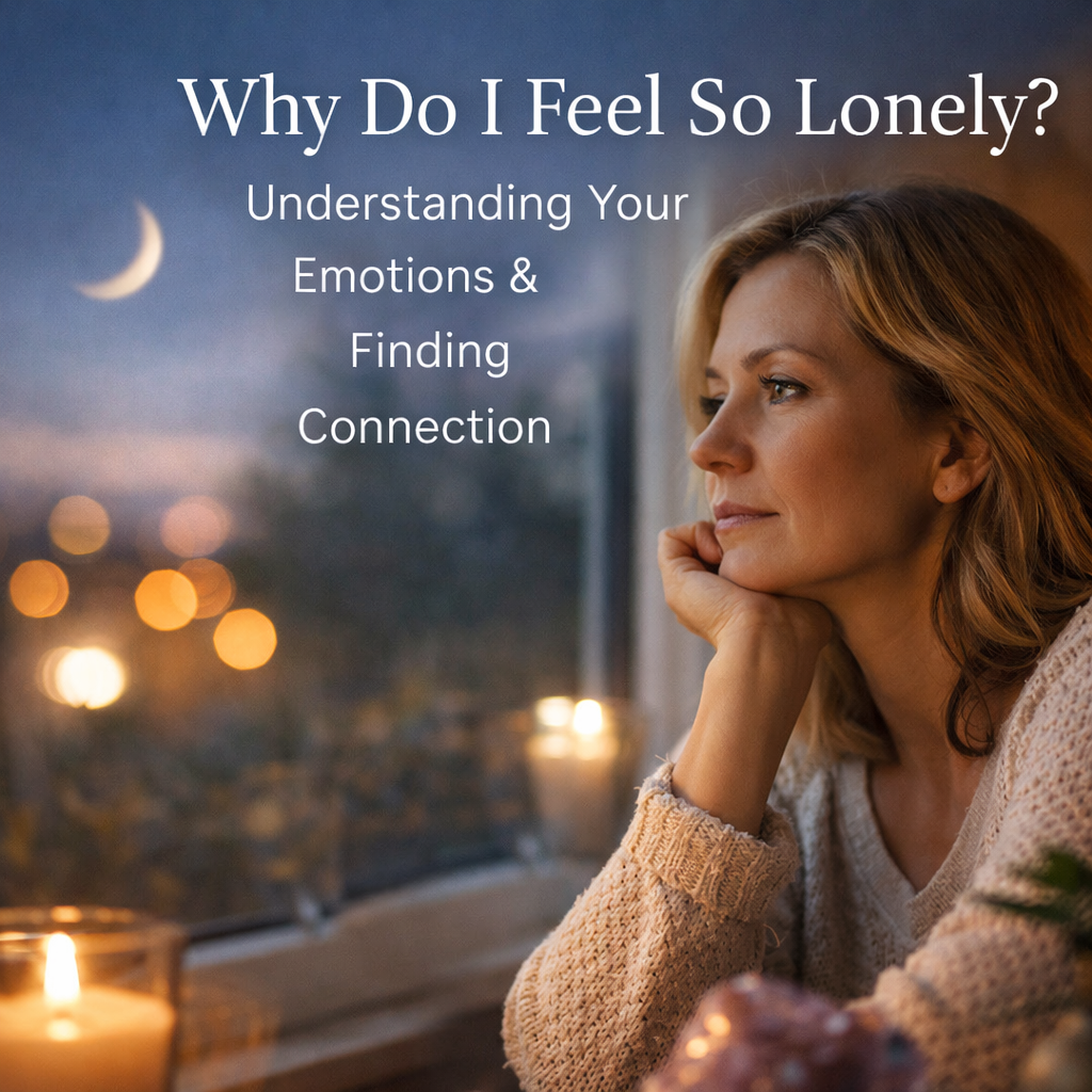 Woman sitting alone in a calm reflective setting representing emotional loneliness and desire for connection and understanding
