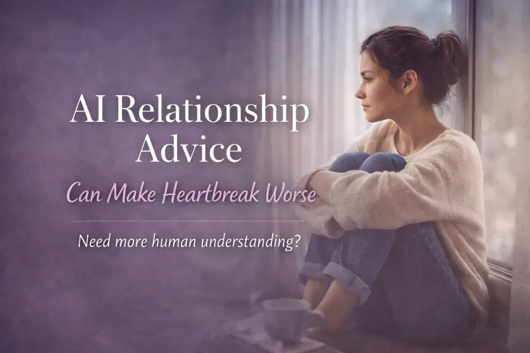 AI relationship advice can make heartbreak worse emotional reflection image