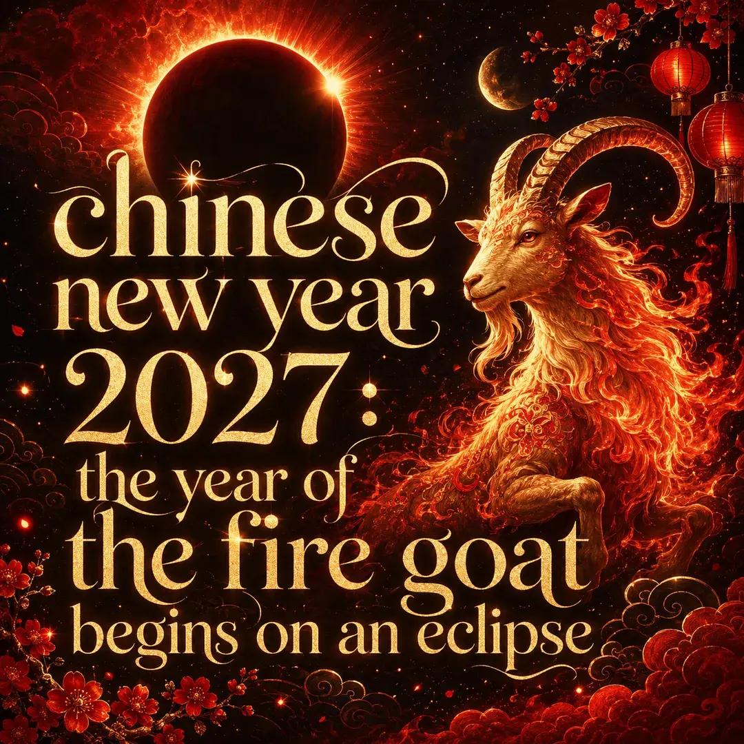 Chinese New Year 2027: the year of the fire goat begins on an eclipse