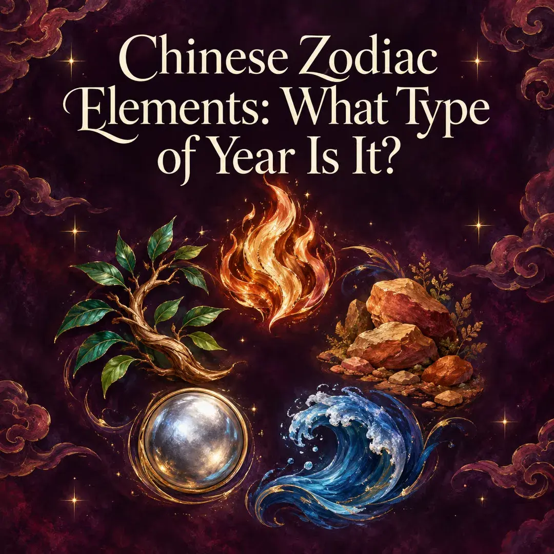 Wood, fire, earth, metal and water, the five Chinese zodiac elements
