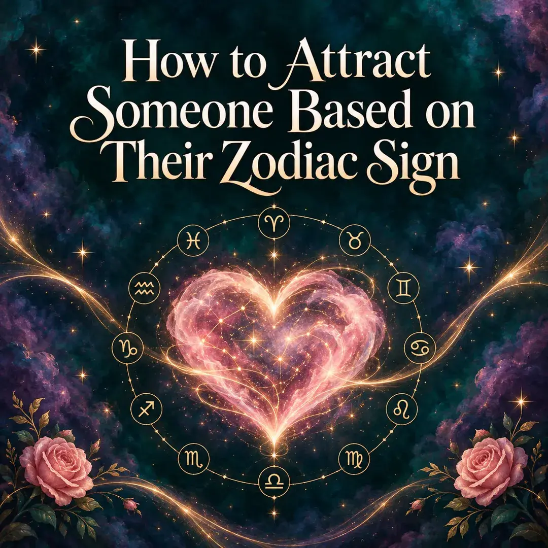 Glowing heart surrounded by the twelve zodiac signs
