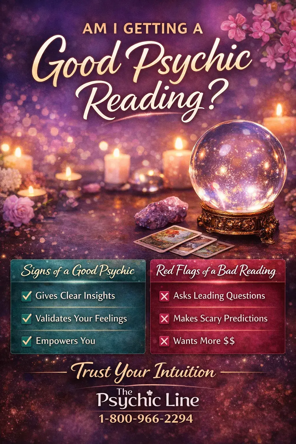 How to know if a psychic reading is good – signs of an accurate psychic reading and red flags to watch for during a phone psychic session