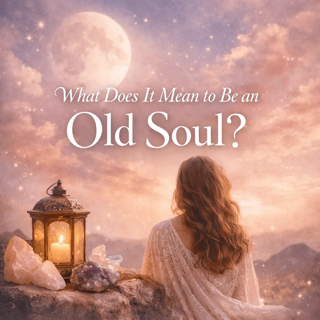 mystical illustration representing the spiritual meaning of an old soul