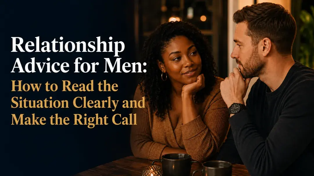 Man and woman looking at each other happily discussing their relationship in a cozy café.