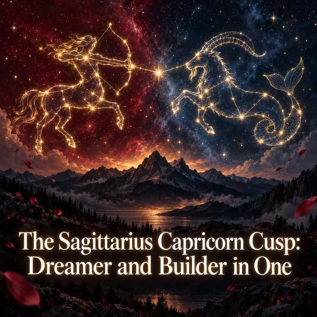 Sagittarius and Capricorn constellations meeting