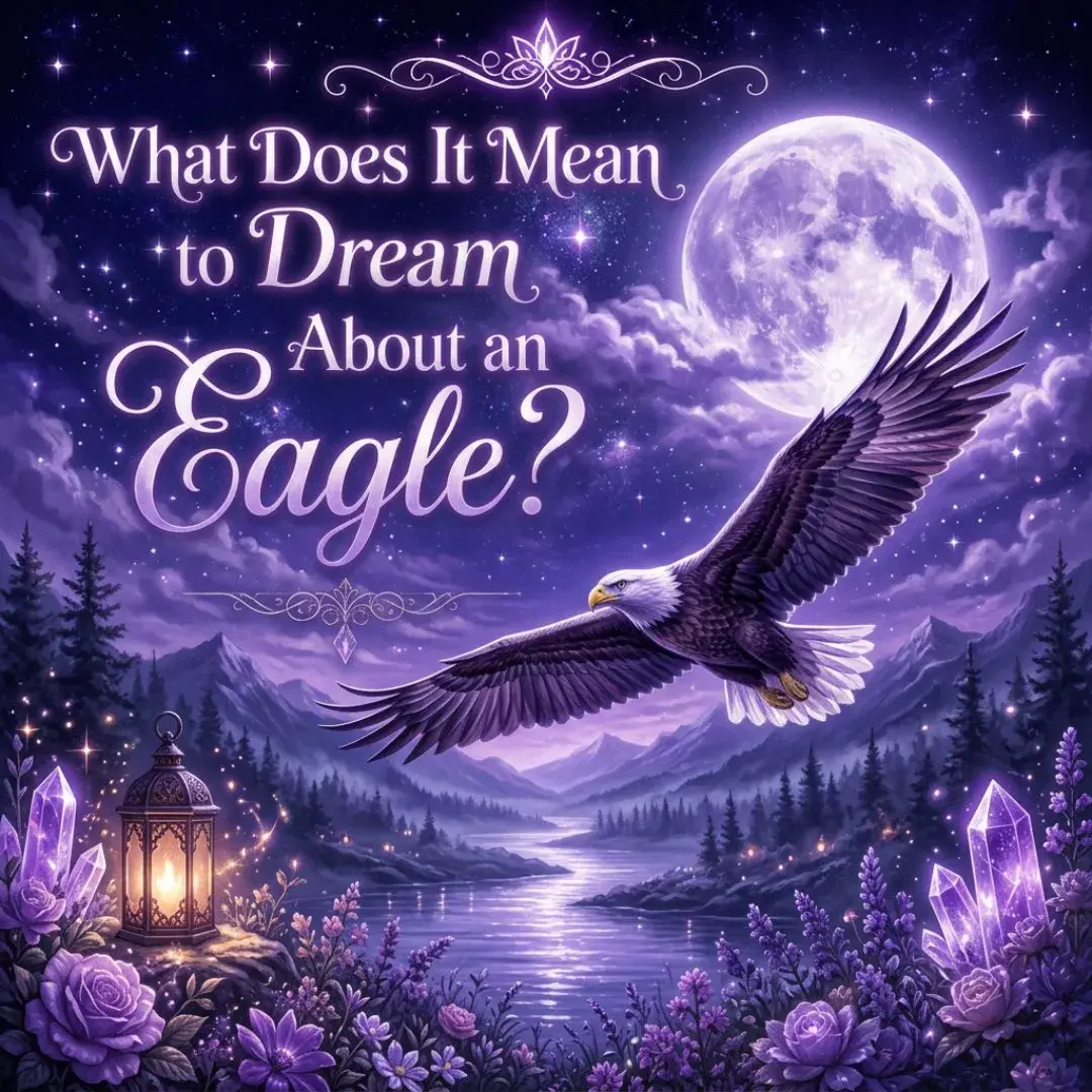 Eagle soaring over a moonlit mountain valley