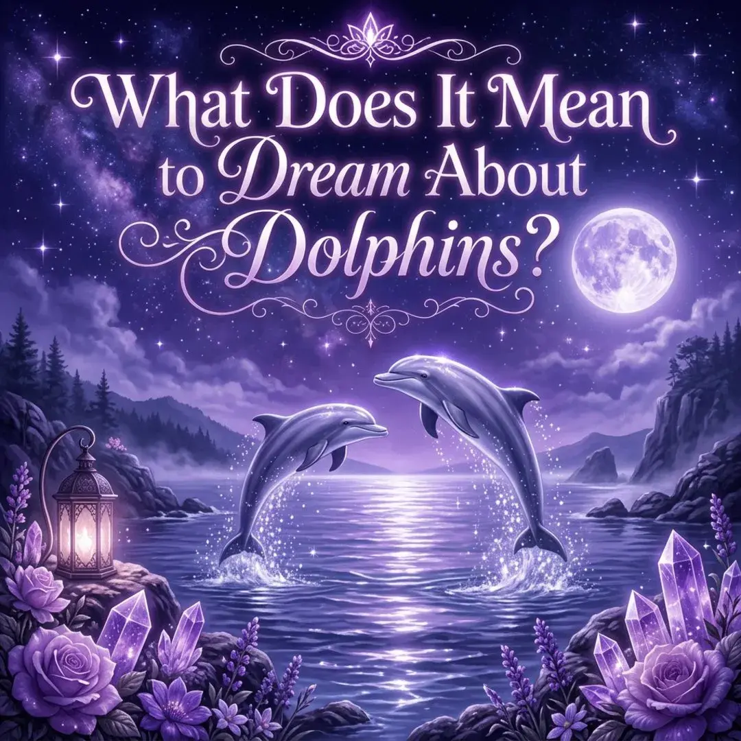 Two dolphins leaping in moonlit water