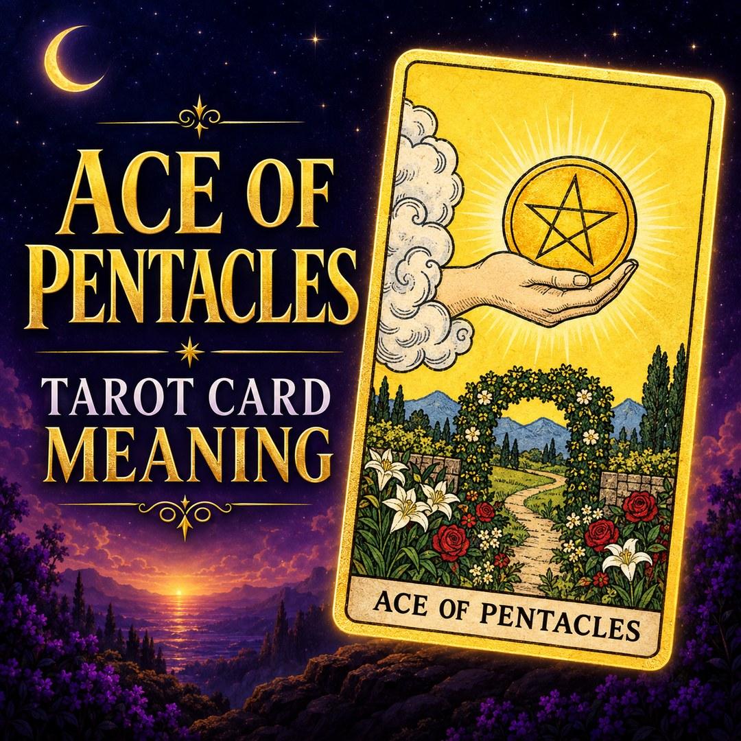 Ace of Pentacles tarot card showing prosperity, opportunity, and new beginnings.