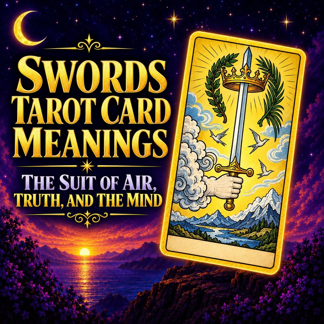 Swords tarot guide representing air, truth, intellect, and the mind.