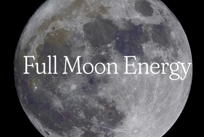 moon with text "full moon energy"