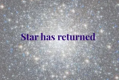 Star, a reader who was with us a long time ago, has returned!