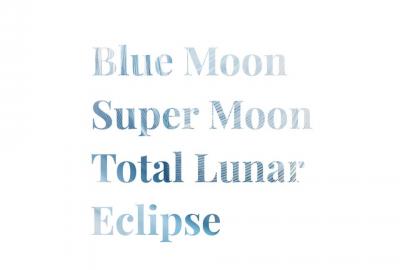 Blue Moon, Supermoon, Total Lunar Eclipse January 31, 2018