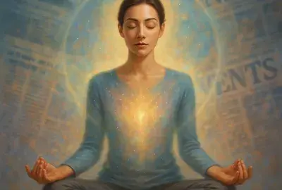 Protecting psychic energy from world events through meditation and inner calm.