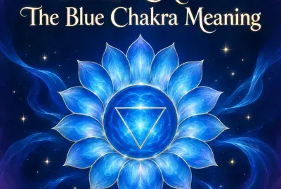 Glowing blue lotus for the throat chakra