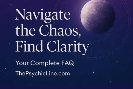 Mercury Retrograde November 2025 cosmic design with glowing planet and text ‘Navigate the Chaos, Find Clarity — The Psychic Line
