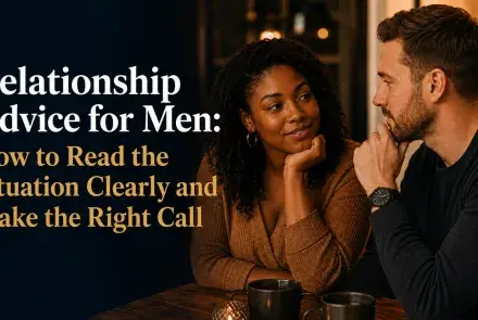 Man and woman looking at each other happily discussing their relationship in a cozy café.