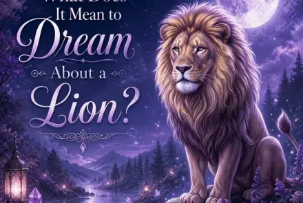 Regal lion sitting under a full moon