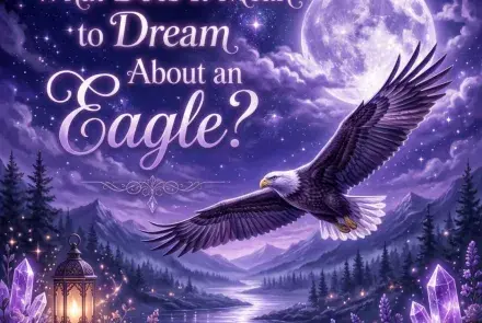 Eagle soaring over a moonlit mountain valley